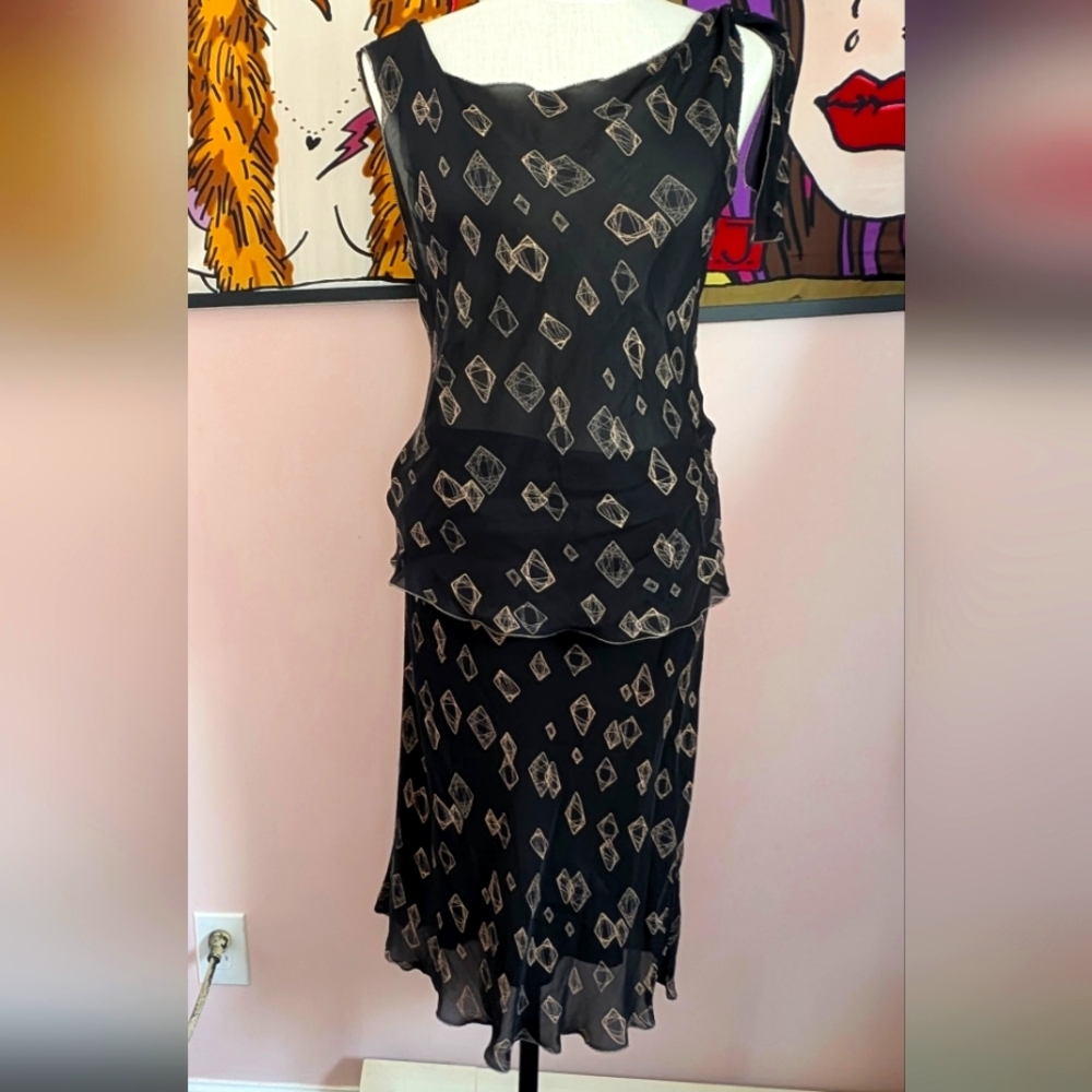 Max studio Silk Skirt And Blouse